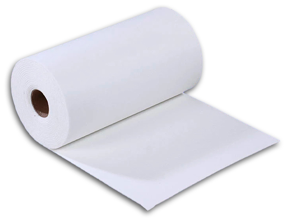 Rollo de papel cerámico de fibra ceramica blanco